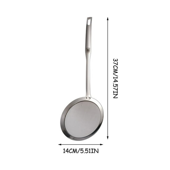 Foqnuq Stainless Steel Filter Spoon Oil Separator Fine Mesh Screen Kitchen Tool 304 Material Easy to Clean for Cooking and Straining