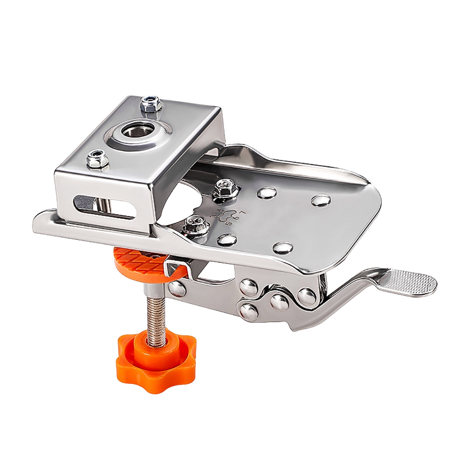 Foqnuq Stainless Steel Hinge Positioning Punch with Quick Clamp & Limit Drill Bit Door