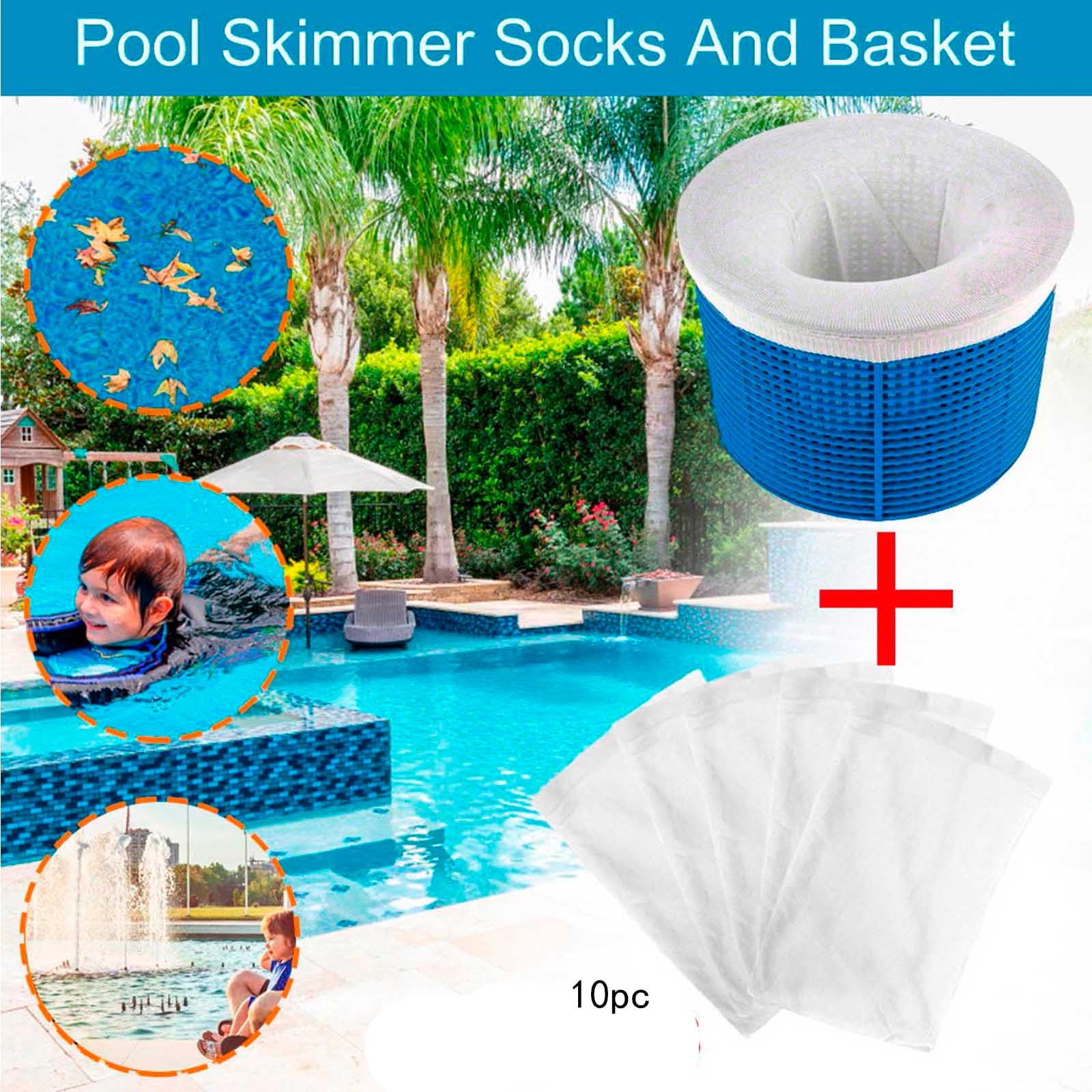 Foqnuq Swimming Pool Filter Basket with 10 Filter Socks Pool Pump