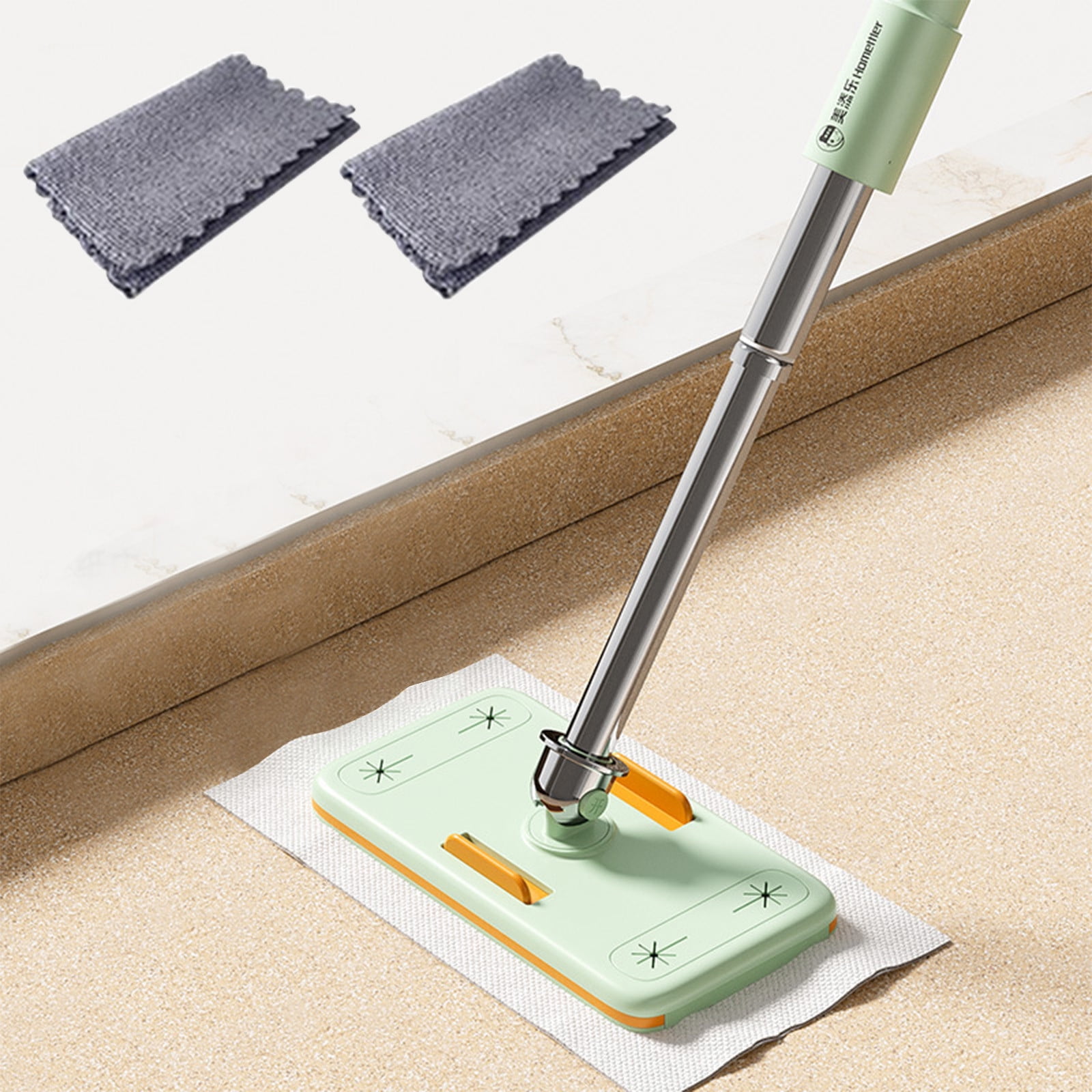 Foqnuq Telescopic Mini Desk Mop with Electrostatic Dusting Paper