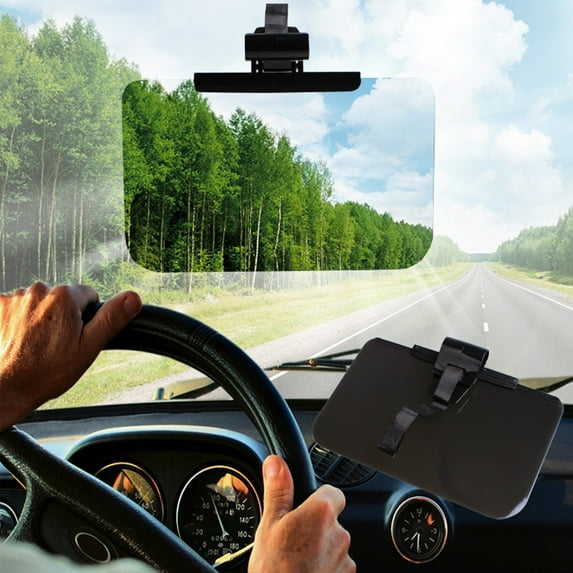 Foqnuq Universal Car Sun Visor Extender - Polarized Clip-On Sun Blocker, Adjustable Visor Extension for Optimal Visibility, Reduces Glare & Eye Strain, Fits All Vehicles