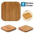 thumbnail image 1 of Foqnuq Wireless Charger Pad Wood Design Slim Fast Charging Mat for Compatible Devices Portable Easy to Use 10W Charging Efficiency, 1 of 7