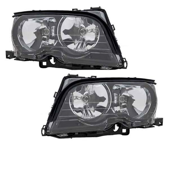 For 00-01 BMW 3-Series 2-Door Headlight Headlamp Front Head Lamp w/Bulb PAIR SET