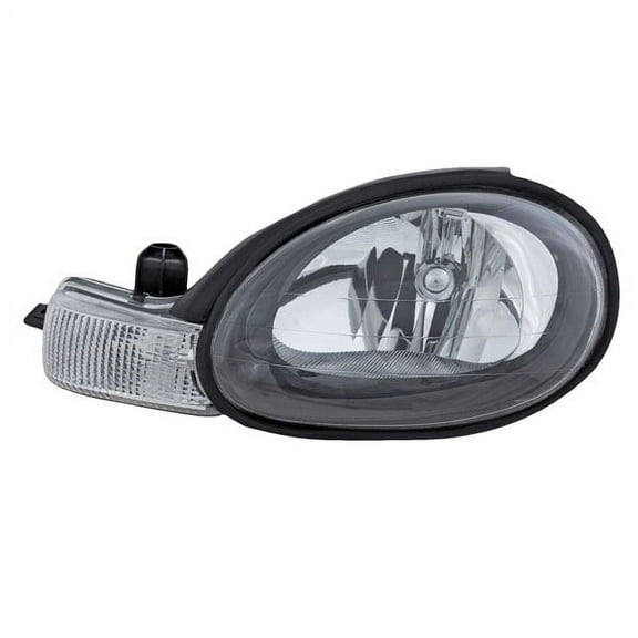 For 00-02 Neon Headlight Headlamp Front Head Light Lamp Black w/Bulb Driver Side