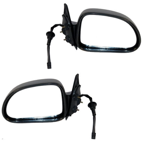 For 00-04 Dakota P/U Truck 01-03 Durango Rear View Mirror Power Black PAIR SET