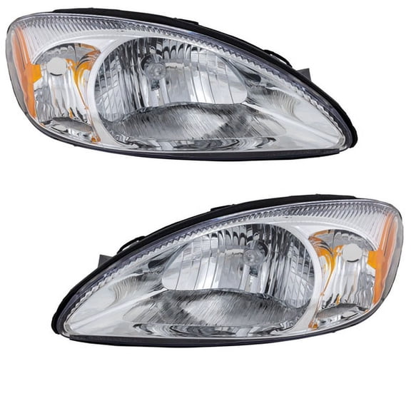 For 00-07 Taurus Headlight Headlamp Halogen Front Head Light w/o Bulb PAIR SET