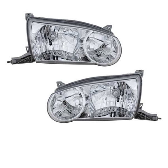 For 01-02 Corolla Halogen Headlight Headlamp Front Head Light w/Bulb PAIR SET