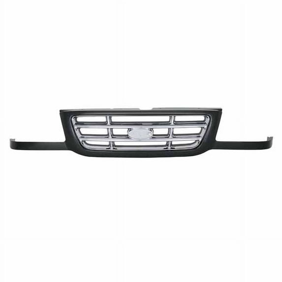 For 01-03 Ranger Pickup Truck Front Grille Assembly Black Surround Chrome Insert
