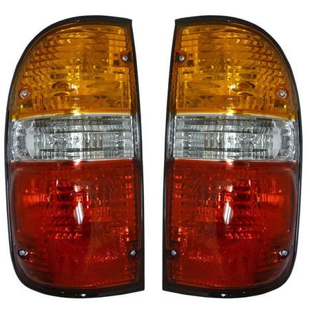 For 01-04 Tacoma Pickup Truck Taillight Taillamp Rear Brake Light Lamp Set PAIR