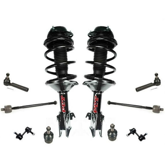 For 02-03 Impreza RS Sedan 2.5L Front Complete Struts Tie Rods Ball Joints Links