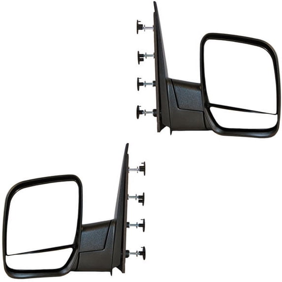 For 02-08 Econoline Van Rear View Mirror Manual Fold Black w/Dual Glass PAIR SET