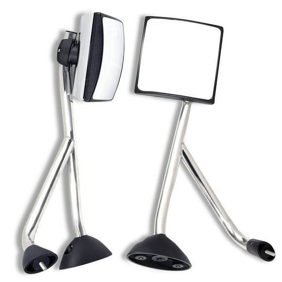 For 02-18 International Truck Hood Mirrors Chrome Manual L+R Pair side ASSEMBLY