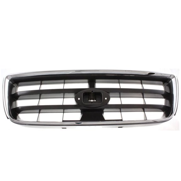 For 03-05 Forester Front Grill Grille Assembly Dark Gray Shell w/Chrome Molding