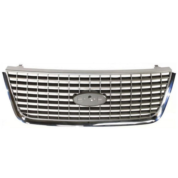 For 03-06 Expedition NBX/XLS/XLT Front Grille Assembly Chrome Shell Gray Insert