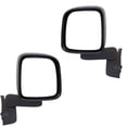 thumbnail image 1 of For 03-06 Wrangler (TJ) Rear View Mirror Manual Textured Black Folding SET PAIR, 1 of 5