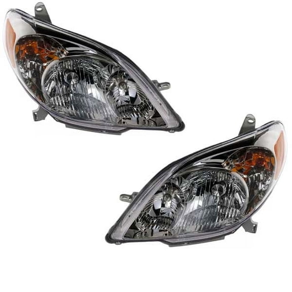 For 03-08 Matrix Halogen Headlight Headlamp Head Light Lamp with Bulb PAIR SET