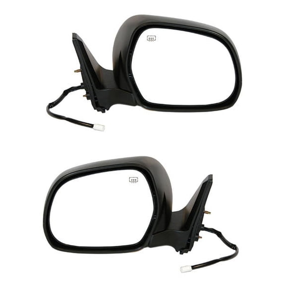For 03-09 4Runner Rear View Door Mirror Power Heated Black Manual-Fold SET PAIR