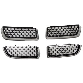 For 04 05 06 Stratus Sedan 4-Piece Set Front Grille Assembly Black w/Chrome Trim