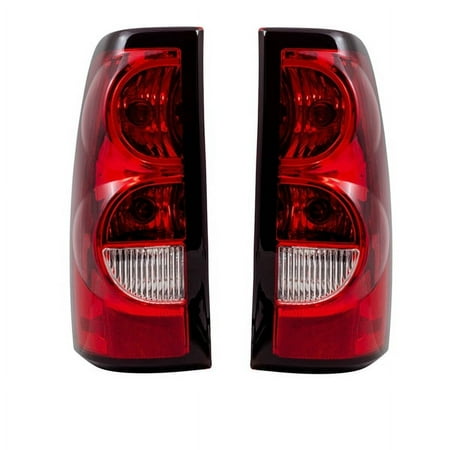 For 04-07 Silverado Truck Taillight Taillamp Rear Brake Light with Bulb PAIR SET