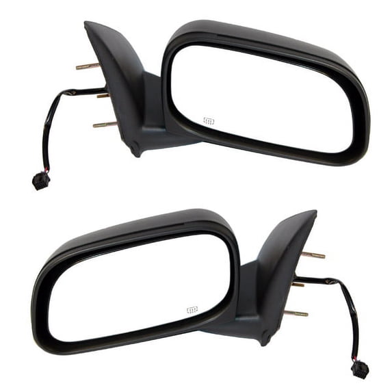 For 04-09 Durango Rear View Door Mirror Power Heated Manual-Fold Black PAIR SET
