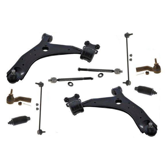For 04-09 Mazda 3 Front Control Arms Bushings and Ball Jt Sway Bar Tie Rods 10pc