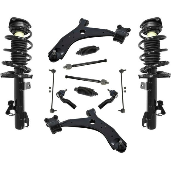 For 04-09 Mazda 3 Front Control Arms Coil Spring Struts Ball Jt Sway Rods 12pc