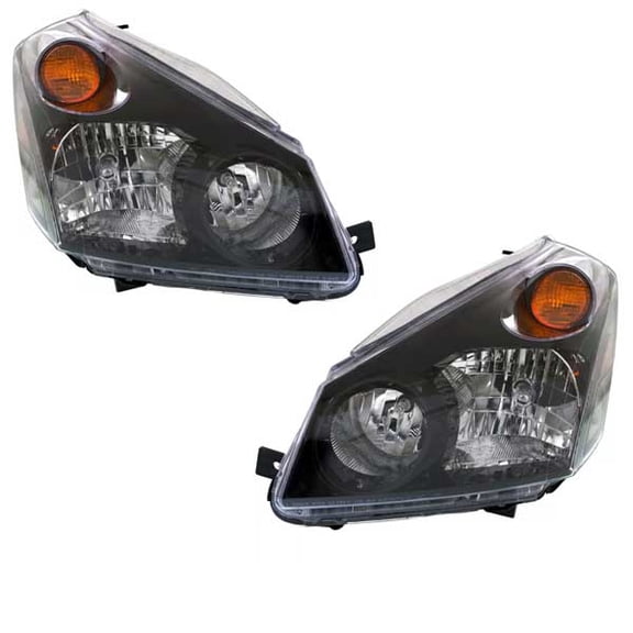For 04-09 Quest Van Halogen Headlight Headlamp Head Light Lamp w/Bulb PAIR SET