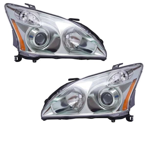 For 04-09 RX330 & RX400h Japan Built Halogen Headlight Headlamp w/Bulb PAIR SET