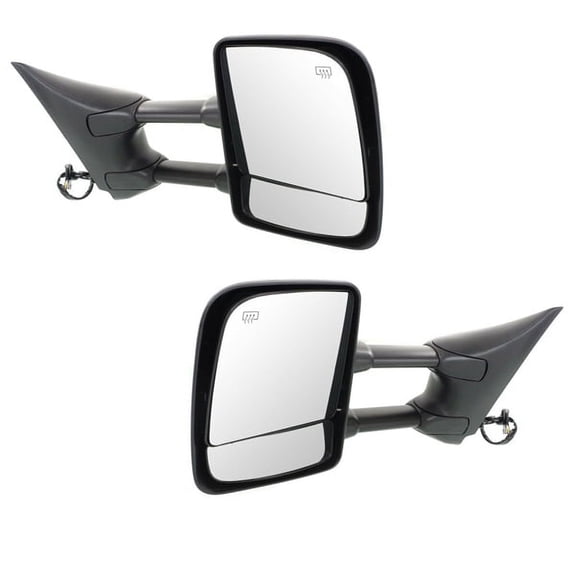 For 04-15 Titan Telescoping Towing Mirror Power Heated w/Memory Chrome SET PAIR