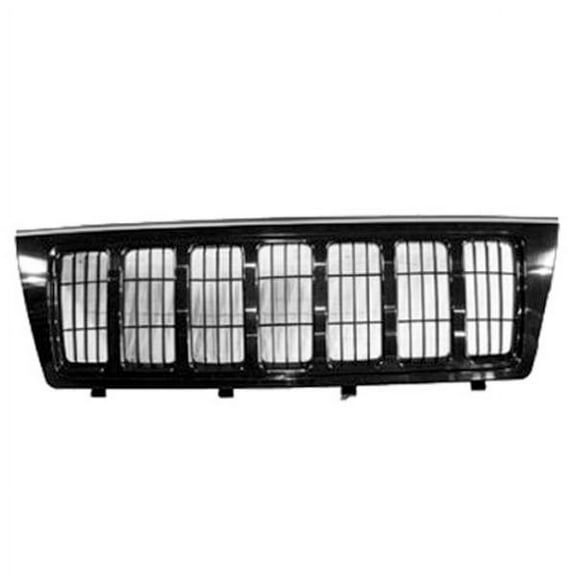 For 04 Grand Cherokee Laredo Front Face Bar Grille Assembly Black Insert/Shell