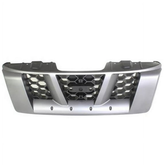 For 05 06 07 08 Xterra Front Face Bar Grille Assembly Silver Shell w/Gray Insert