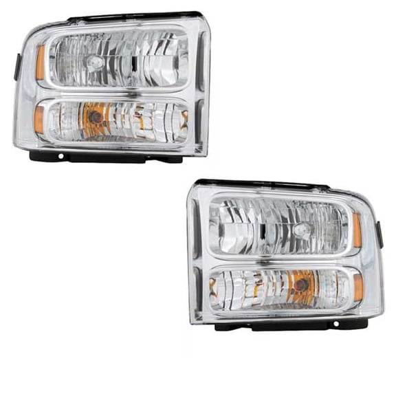 For 05-07 F-Series Headlight Headlamp Front Head Light Lamp Left Right Set PAIR