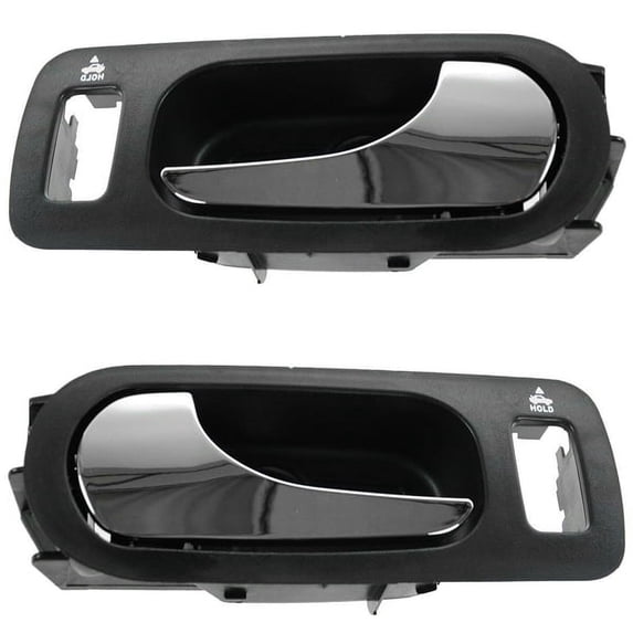 For 05-09 Lacrosse Allure Inside Inner Front Ebony Door Handle LH+RH SET PAIR