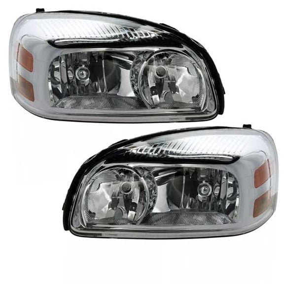For 05-09 Montana & Uplander Headlight Headlamp Head Lamp Light w/Bulb PAIR SET
