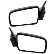 For 05-09 Mustang Rear View Mirror Power Non-Heated Black Non-Folding SET PAIR