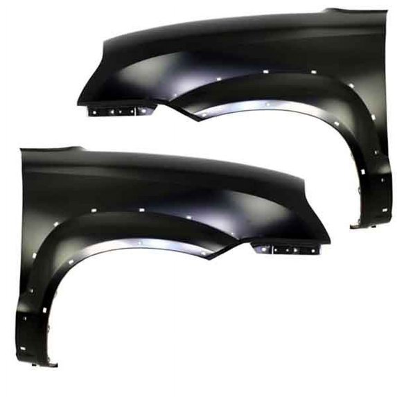 For 05-09 Tucson 2.7L Front Fender with Cladding Holes Steel Left Right SET PAIR
