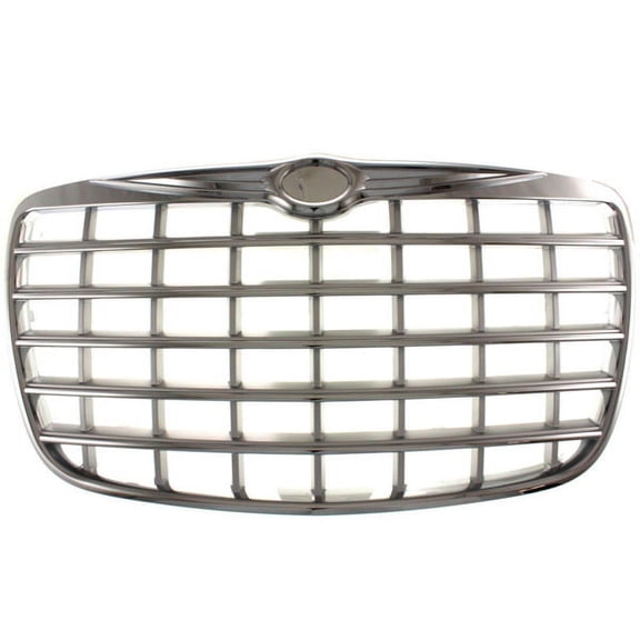 For 05-10 300 5.7L & 6.1L Front Grill Grille Assembly Chrome Shell Silver Insert