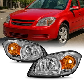AKKON - Fits 05-10 Chevy Cobalt | Pontiac 05-06 Pursuit | 07-10 G5 Sedan Coupe Chrome Headlights Pair Left+Right [OE Style]