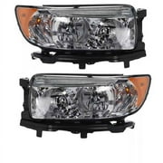 For 06-08 Forester w/o Sport Package Halogen Headlight Headlamp w/Bulb PAIR SET