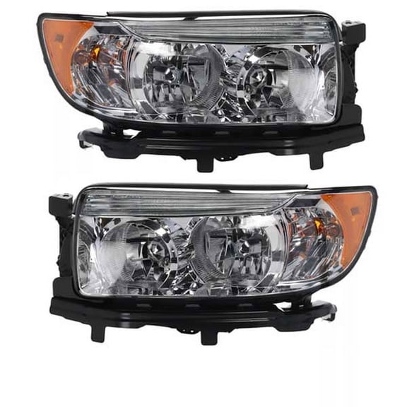 For 06-08 Forester w/o Sport Package Halogen Headlight Headlamp w/Bulb PAIR SET