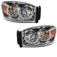 thumbnail image 1 of For 06-09 Ram Pickup Truck Headlight Headlamp Head Light Lamp with Bulb SET PAIR, 1 of 4