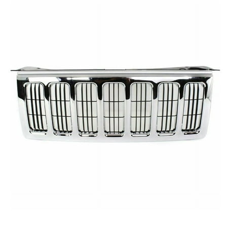 For 06-10 Commander V6/V8 Front Face Bar Grille Assembly Chrome Shell & Insert