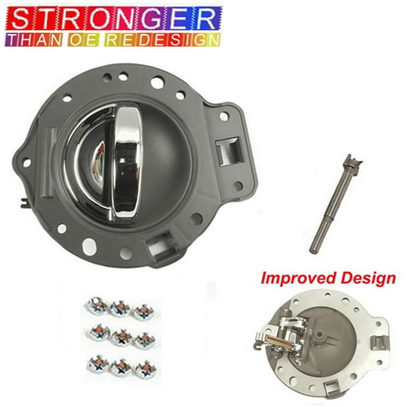 For 06-10 Jeep Commander Front Rear Left Inside Inner Door Handle Gray & Chrome Bolt 06 07 08 09 10 CR2823MG1NS