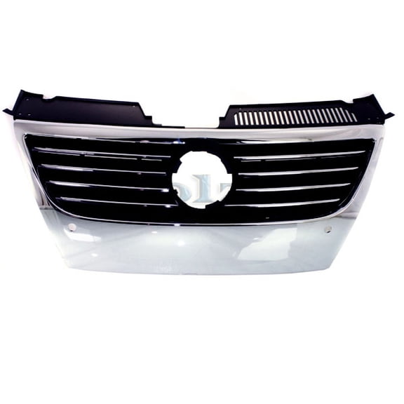 For 06-10 Passat Front Grille Assembly Chrome Black w/Park Distance Control Sys