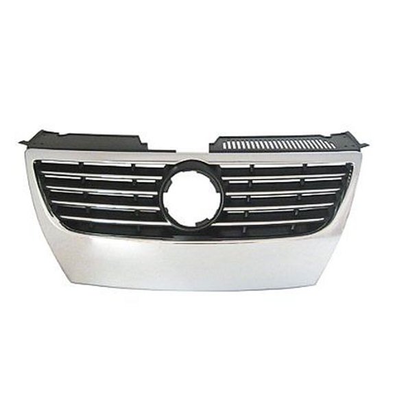 For 06-10 Passat Front Grille Assembly w/o Park assist w/Chrome Insert Molding