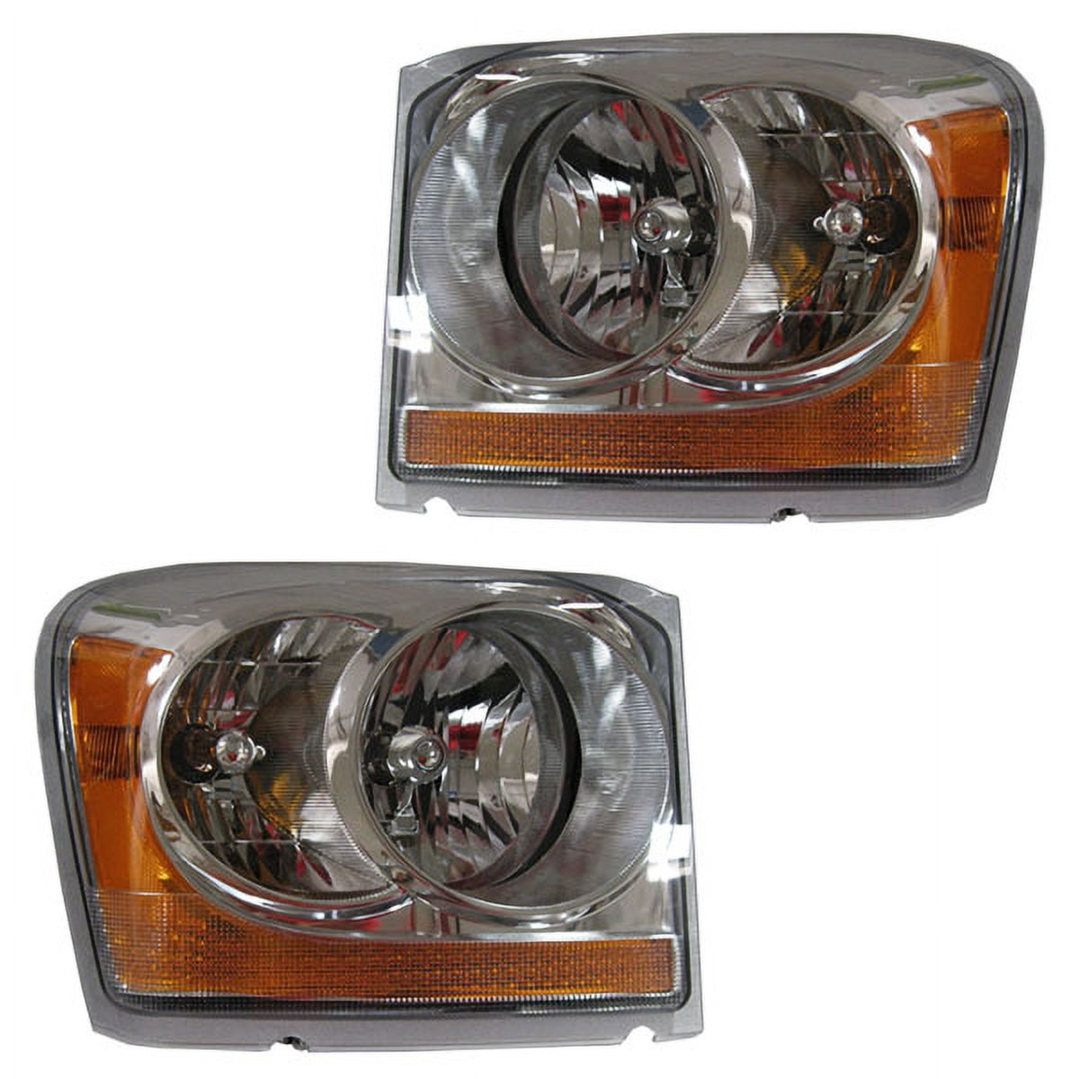 For 2006-06 Durango Headlight Headlamp Front Head Lamp Light Lamp Bulb Pair Set
