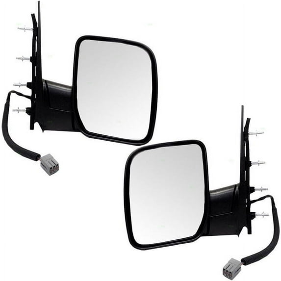 For 07-08 E-Series Van Rear View Mirror Power Manual Folding Textured PAIR SET