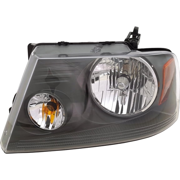 For 07-08 F150 Pickup Headlight Headlamp Gray Interior Bezel w/Bulb Driver Side