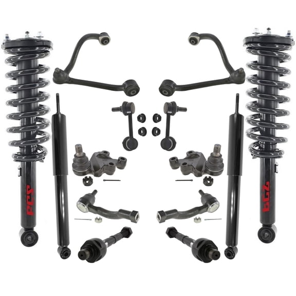 For 07-09 Sorento All Wheel Drive Front Complete Struts Ball Joints Tie Rods