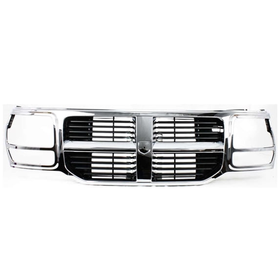 For 07-11 Nitro Front Face Bar Grille Assembly Chrome Shell with Black Insert